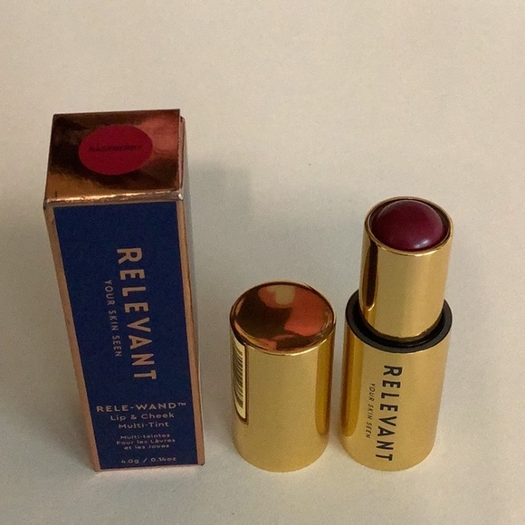 Rele-Wand Raspberry “Rich Bordeaux” Lip & Cheek Multi Tint New in Box - Picture 4 of 4